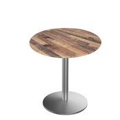 Indoor/Outdoor 30" Tall OD214 Stainless Steel Table Base with 22" Diameter foot and 32" Diameter Indoor/Outdoor Top by the Holland Bar Stool Co., AGS-OD214-2230SSODS32RBM
