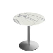 Indoor/Outdoor 30" Tall OD214 Stainless Steel Table Base with 22" Diameter foot and 32" Diameter Indoor/Outdoor Top by the Holland Bar Stool Co., AGS-OD214-2230SSODS32RBM