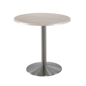 Indoor/Outdoor 36" Tall OD214 Stainless Steel Table Base with 22" Diameter Foot and 30" Diameter Indoor/Outdoor Top by the Holland Bar Stool Co., AGS-OD214-2236SSOD30RBlkStl