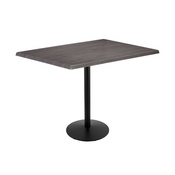Indoor/Outdoor 42" Tall OD214 Black Table Base with 22" Diameter Foot and 30" x 48" Indoor/Outdoor Top by the Holland Bar Stool Co., AGS-OD214-2242BWOD3048BlkStl