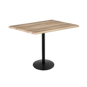 Indoor/Outdoor 42" Tall OD214 Black Table Base with 22" Diameter Foot and 30" x 48" Indoor/Outdoor Top by the Holland Bar Stool Co., AGS-OD214-2242BWOD3048BlkStl