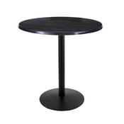 Indoor/Outdoor 42" Tall OD214 Black Table Base with 22" Diameter Foot and 36" Diameter Indoor/Outdoor Top by the Holland Bar Stool Co., AGS-OD214-2242BWOD36RBlkStl