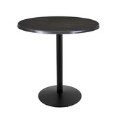 Indoor/Outdoor 42" Tall OD214 Black Table Base with 22" Diameter Foot and 36" Diameter Indoor/Outdoor Top by the Holland Bar Stool Co., AGS-OD214-2242BWOD36RBlkStl