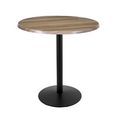 Indoor/Outdoor 42" Tall OD214 Black Table Base with 22" Diameter Foot and 36" Diameter Indoor/Outdoor Top by the Holland Bar Stool Co., AGS-OD214-2242BWOD36RBlkStl