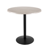 Indoor/Outdoor 42" Tall OD214 Black Table Base with 22" Diameter Foot and 36" Diameter Indoor/Outdoor Top by the Holland Bar Stool Co., AGS-OD214-2242BWOD36RBlkStl