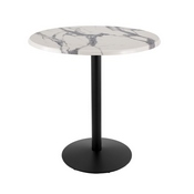 Indoor/Outdoor 42" Tall OD214 Black Table Base with 22" Diameter Foot and 36" Diameter Indoor/Outdoor Top by the Holland Bar Stool Co., AGS-OD214-2242BWOD36RBlkStl