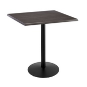 Indoor/Outdoor 42" Tall OD214 Black Table Base with 22" Diameter Foot and 36" x 36" Square Indoor/Outdoor Top by the Holland Bar Stool Co., AGS-OD214-2242BWOD36SQBlkStl