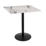 Indoor/Outdoor 42" Tall OD214 Black Table Base with 22" Diameter Foot and 36" x 36" Square Indoor/Outdoor Top by the Holland Bar Stool Co., AGS-OD214-2242BWOD36SQBlkStl