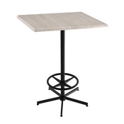 Indoor/Outdoor 42" Tall OD216 Black Table Base with 30" x 30" Square Indoor/Outdoor Top by the Holland Bar Stool Co., AGS-OD21642BWOD30SQWA