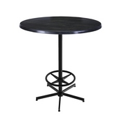 Indoor/Outdoor 42" Tall OD216 Black Table Base with 36" Diameter Indoor/Outdoor Top by the Holland Bar Stool Co., AGS-OD21642BWOD36RBlkStl