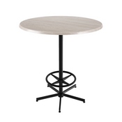 Indoor/Outdoor 42" Tall OD216 Black Table Base with 36" Diameter Indoor/Outdoor Top by the Holland Bar Stool Co., AGS-OD21642BWOD36RBlkStl