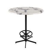 Indoor/Outdoor 42" Tall OD216 Black Table Base with 36" Diameter Indoor/Outdoor Top by the Holland Bar Stool Co., AGS-OD21642BWOD36RBlkStl