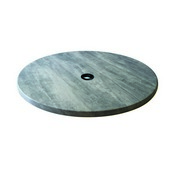 36" Diameter, Indoor/Outdoor All-Season EnduroTop Table Top with Umbrella Hole by the Holland Bar Stool Co., AGS-OD36RBlkStlU