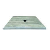36" x 36", Indoor/Outdoor All-Season EnduroTop Table Top with Umbrella Hole by the Holland Bar Stool Co., AGS-OD36SBlkStlU