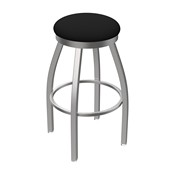 OD802 Misha Stainless Steel Swivel Outdoor Stool with Breeze Black Seat, AGS-OD80225SSOD004