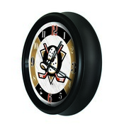 Anaheim Ducks Indoor/Outdoor LED Wall Clock by Holland Bar Stool Co., ODClk14BK-08AnaDks