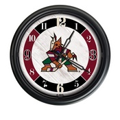 Arizona Coyotes Indoor/Outdoor LED Wall Clock by Holland Bar Stool Co., ODClk14BK-08AriCoy