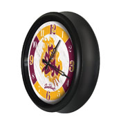 Arizona State University Indoor/Outdoor LED Wall Clock by Holland Bar Stool Co., AGS-ODClk14BK-08ArizSt-F