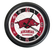 University of Arkansas Indoor/Outdoor LED Wall Clock by Holland Bar Stool Co., ODClk14BK-08ArknUn