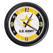 United States Army Indoor/Outdoor LED Wall Clock by Holland Bar Stool Co., ODClk14BK-08Army