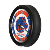 Boise State University Indoor/Outdoor LED Wall Clock by Holland Bar Stool Co., ODClk14BK-08BoiseS