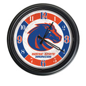 Boise State University Indoor/Outdoor LED Wall Clock by Holland Bar Stool Co., ODClk14BK-08BoiseS