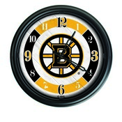 Boston Bruins Indoor/Outdoor LED Wall Clock by Holland Bar Stool Co., ODClk14BK-08BosBru