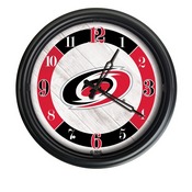 Carolina Hurricanes Indoor/Outdoor LED Wall Clock by Holland Bar Stool Co., ODClk14BK-08CarHur