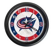 Columbus Blue Jackets Indoor/Outdoor LED Wall Clock by Holland Bar Stool Co., ODClk14BK-08ColBlu