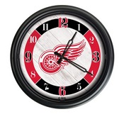 Detroit Red Wings Indoor/Outdoor LED Wall Clock by Holland Bar Stool Co., ODClk14BK-08DetRed