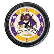 East Carolina University Indoor/Outdoor LED Wall Clock by Holland Bar Stool Co., ODClk14BK-08Ecarol