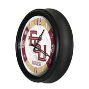 Florida State Indoor/Outdoor LED Wall Clock by Holland Bar Stool Co., AGS-ODClk14BK-08FSU-FS