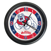 Fresno State University Indoor/Outdoor LED Wall Clock by Holland Bar Stool Co., ODClk14BK-08FresSt