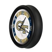 Georgia Tech Indoor/Outdoor LED Wall Clock by Holland Bar Stool Co., ODClk14BK-08GATech