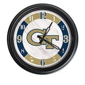 Georgia Tech Indoor/Outdoor LED Wall Clock by Holland Bar Stool Co., ODClk14BK-08GATech