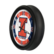 University of Illinois Indoor/Outdoor LED Wall Clock by Holland Bar Stool Co., ODClk14BK-08IlliniU