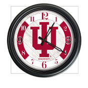 Indiana University Indoor/Outdoor LED Wall Clock by Holland Bar Stool Co., ODClk14BK-08IndnaU