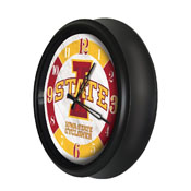 Iowa State University Indoor/Outdoor LED Wall Clock by Holland Bar Stool Co., ODClk14BK-08IowaSt