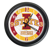 Iowa State University Indoor/Outdoor LED Wall Clock by Holland Bar Stool Co., ODClk14BK-08IowaSt