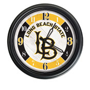 Long Beach State University Indoor/Outdoor LED Wall Clock by Holland Bar Stool Co., ODClk14BK-08LBStUn