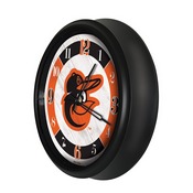 Baltimore Orioles Indoor/Outdoor LED Wall Clock, ODClk14BK-08MLBBal