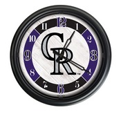 Colorado Rockies Indoor/Outdoor LED Wall Clock, ODClk14BK-08MLBCol