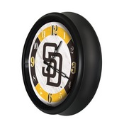 San Diego Padres Indoor/Outdoor LED Wall Clock, ODClk14BK-08MLBSDP
