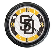 San Diego Padres Indoor/Outdoor LED Wall Clock, ODClk14BK-08MLBSDP