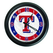 Texas Rangers Indoor/Outdoor LED Wall Clock, ODClk14BK-08MLBTex