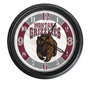 University of Montana Indoor/Outdoor LED Wall Clock by Holland Bar Stool Co., ODClk14BK-08MontUn