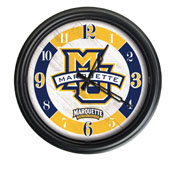 Marquette University Indoor/Outdoor LED Wall Clock by Holland Bar Stool Co., ODClk14BK-08Mrqtte