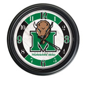 Marshall University Indoor/Outdoor LED Wall Clock by Holland Bar Stool Co., ODClk14BK-08Mrshll