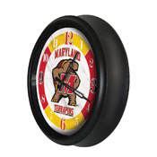 University of Maryland Indoor/Outdoor LED Wall Clock by Holland Bar Stool Co., ODClk14BK-08Mrylnd