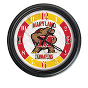 University of Maryland Indoor/Outdoor LED Wall Clock by Holland Bar Stool Co., ODClk14BK-08Mrylnd
